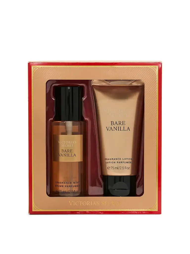 Mini Duo Victoria's Bare Vainilla Mist & Lotion Set de regalo 2.5 oz